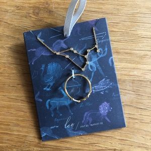 NWT Leo Astronomy Gold Necklace and Ring Set